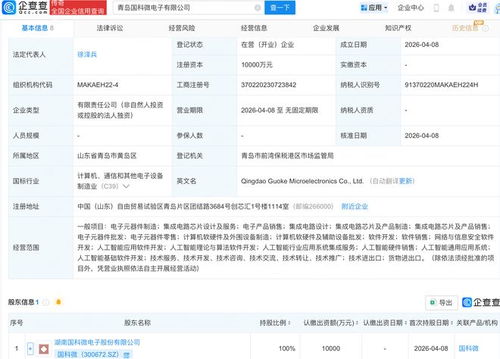 国科微在青岛成立新公司，加码AI与集成电路，拓展信息系统集成服务